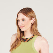 Load image into Gallery viewer, Double Dragon Checker Necklace in Sand/Noir
