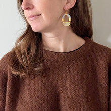 Load image into Gallery viewer, Complement Earrings in Buttercream/Jade