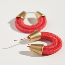 Load image into Gallery viewer, Duo Midi Hoop Earrings