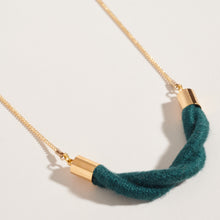 Load image into Gallery viewer, Twist Fiber + Chain Necklace