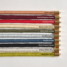 Load image into Gallery viewer, Colorblocked Square Knot Fiber + Chain Necklace