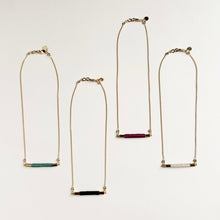 Load image into Gallery viewer, Line Fiber + Chain Necklace