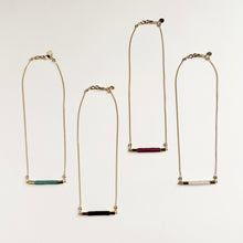 Load image into Gallery viewer, Line Fiber + Chain Necklace