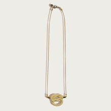 Load image into Gallery viewer, Square Knot Fiber + Chain Necklace