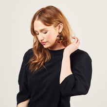 Load image into Gallery viewer, Half Moon Tortoise Earrings