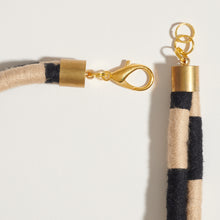Load image into Gallery viewer, Double Dragon Checker Necklace in Sand/Noir