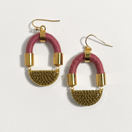 Complement Earrings in Rosette/Olive