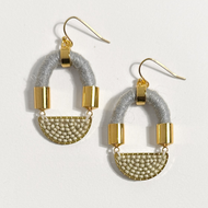 Complement Earrings in Ice Blue/Pewter