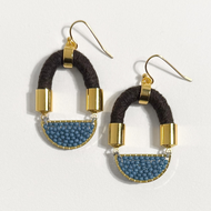 Complement Earrings in Black/Denim Blue