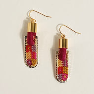 Patch Geometric Earrings in Warm Tones
