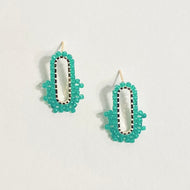 Délicat Earrings in Jade Green