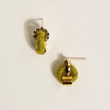 Load image into Gallery viewer, Monochrome Earrings in Olive/Chartreuse
