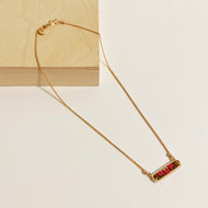 Abstract Necklace in Hibiscus