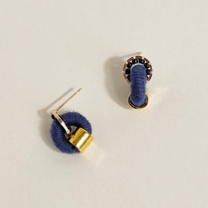 Monochrome Earrings in Indigo/Midnight Blue