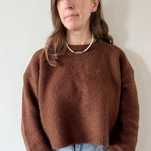 Load image into Gallery viewer, Stripe Fiber + Bead Necklace
