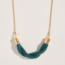 Load image into Gallery viewer, Twist Fiber + Chain Necklace
