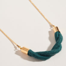 Load image into Gallery viewer, Twist Fiber + Chain Necklace
