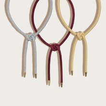 Load image into Gallery viewer, Shoelace Square Knot Bolo
