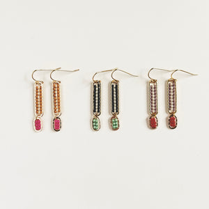 Striped Beaded Earrings