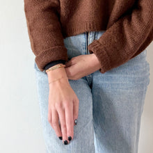 Load image into Gallery viewer, Stripe Fiber + Bead Bracelet
