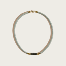 Load image into Gallery viewer, Stripe Fiber + Bead Necklace
