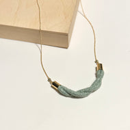 Twist Fiber + Chain Necklace