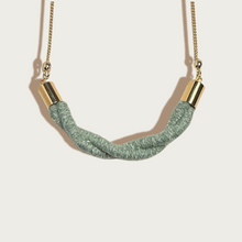 Load image into Gallery viewer, Twist Fiber + Chain Necklace
